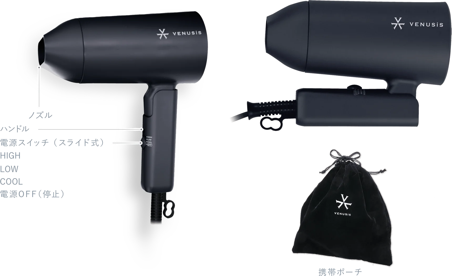 マイナスイオンミニドライヤー VDM-1150E4